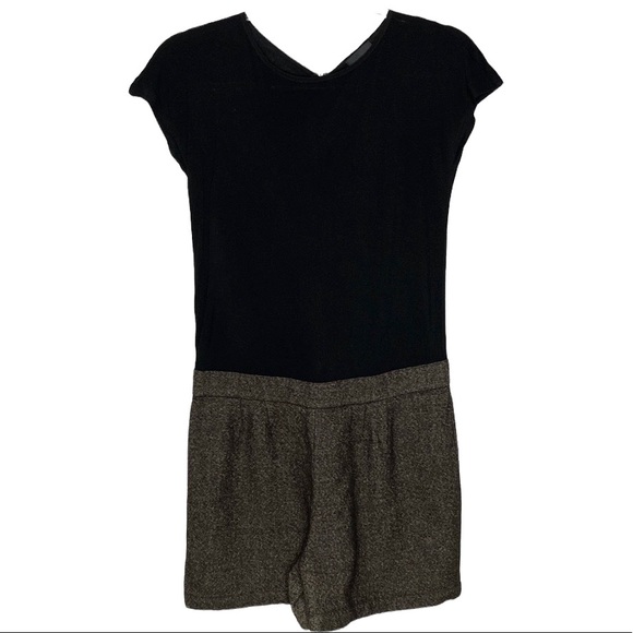 Fendi Other - AUTHENTIC FENDI MADE IN ITALY ROMPER BLACK TEE SHIRT TOP & FLEECEWOOL SHORT SZ S